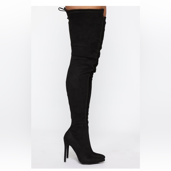 Vicky over the knee boots black - Picture 4 of 6